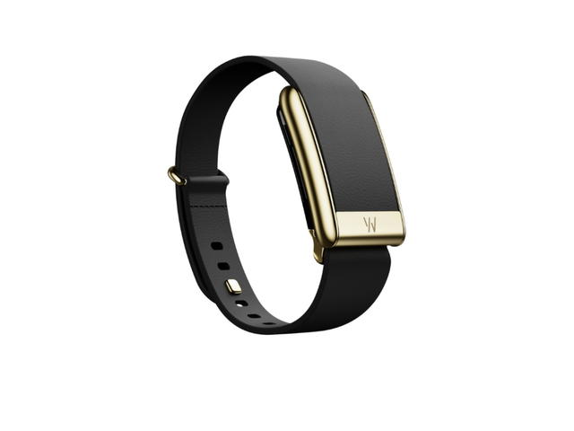 Whoop Whoop 5.0 LeatherLuxe Tapered Band Black with Gold (Bands Only) - view 1