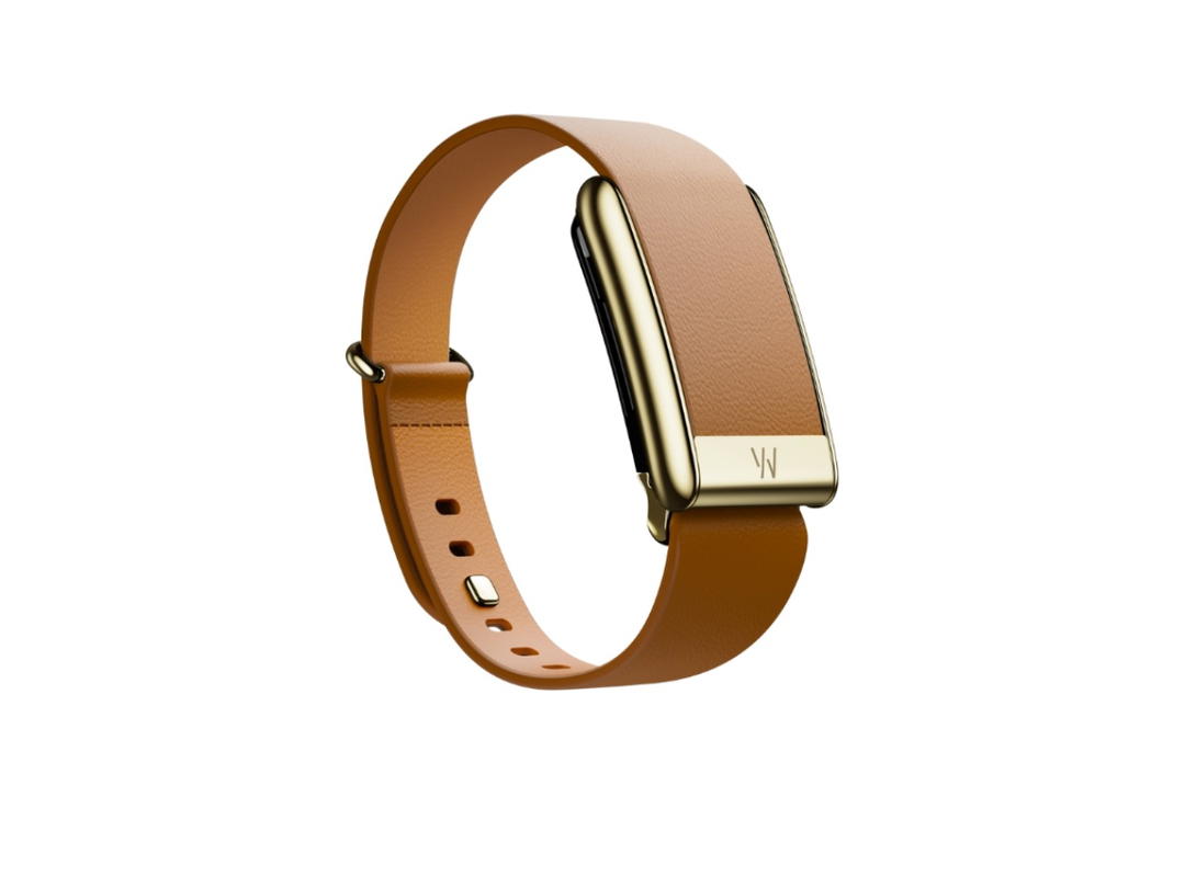 Whoop Whoop 5.0 LeatherLuxe Tapered Band Camel with Gold (Bands Only)