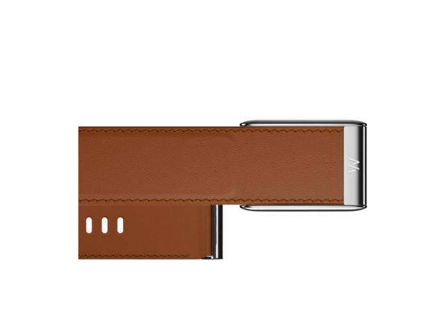 Whoop Whoop 5.0 LeatherLuxe Straight Band Chestnut/Cream with Titanium (Bands Only) - view 2