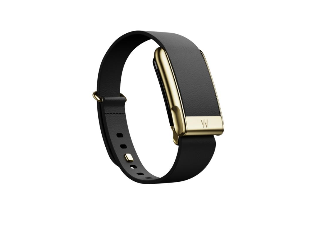 Whoop Whoop MG LeatherLuxe Tapered Band Black with Gold (Bands Only)