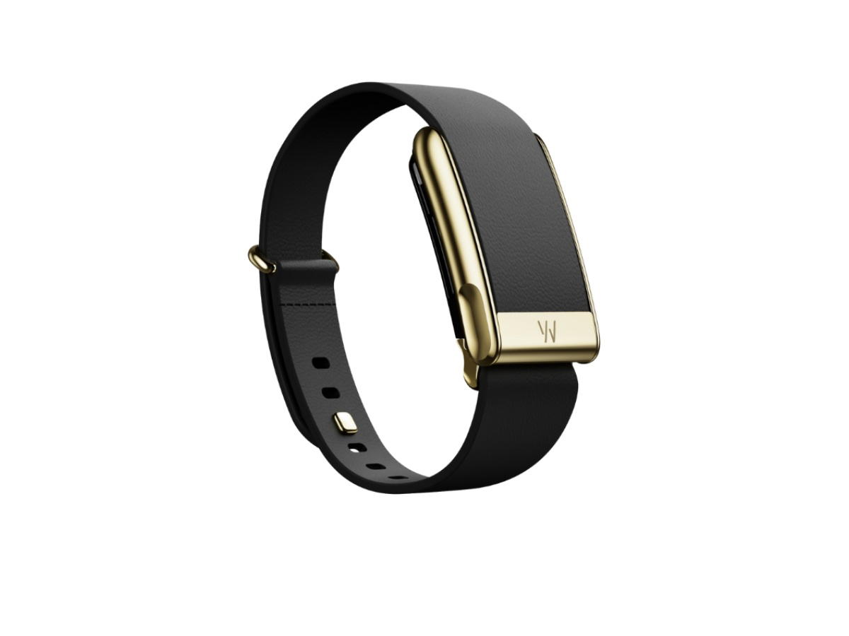 Whoop Whoop MG LeatherLuxe Tapered Band Black with Gold (Bands Only)