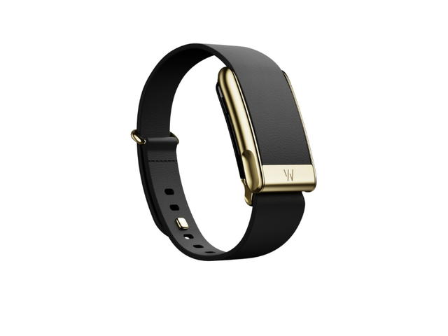 Whoop Whoop MG LeatherLuxe Tapered Band Black with Gold (Bands Only) - view 1