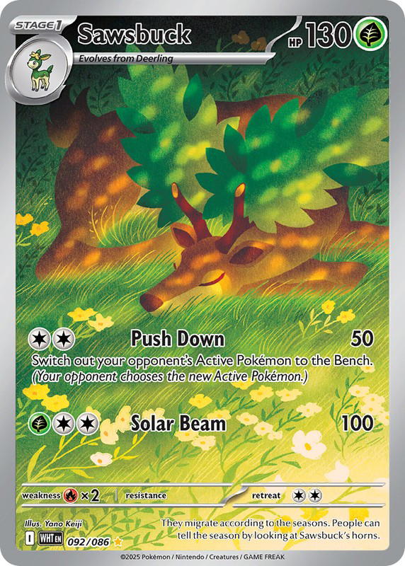 Pokemon Pokemon Sawsbuck IR [WHT 092/086] Scarlet & Violet "White Flare" (EN)