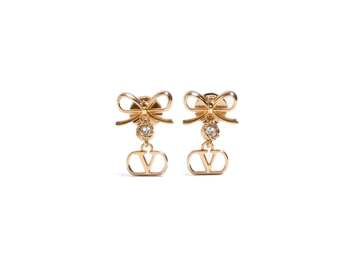 Valentino Valentino VLogo Signature Bow Earrings Gold