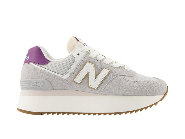 New Balance New Balance 574 Plus Grey Purple White (Women's) - view 1