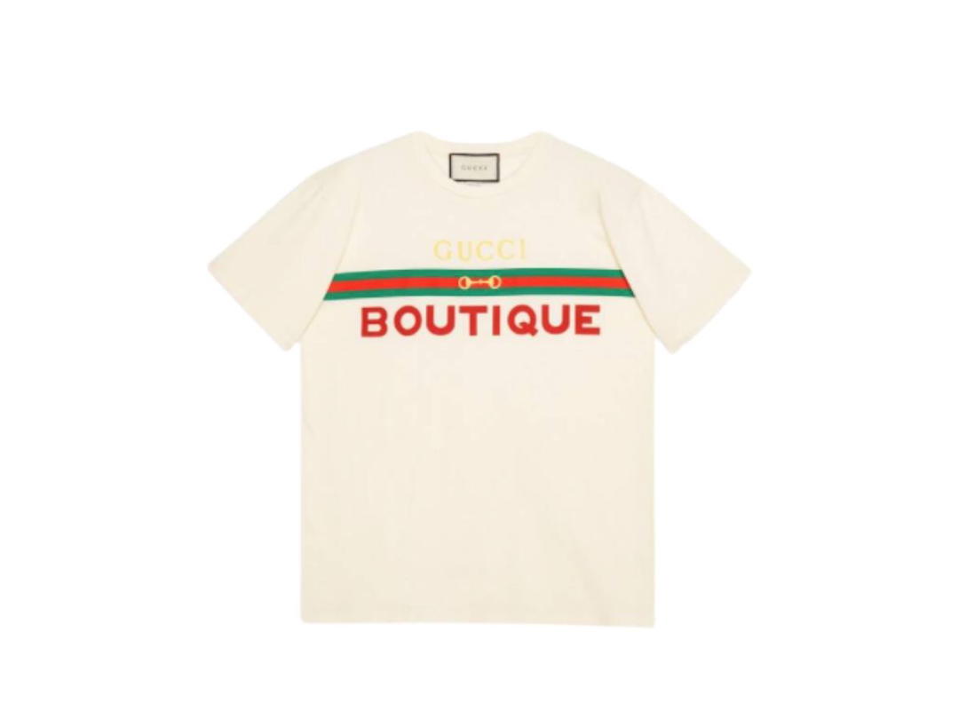 Gucci Women's Gucci Boutique print T-shirt