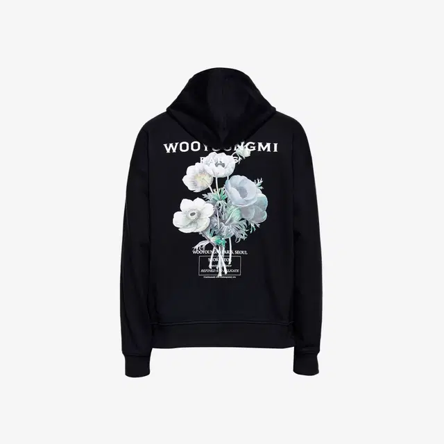 Wooyoungmi Wooyoungmi Flower Back Logo Hoodie Black - 23FW - view 1