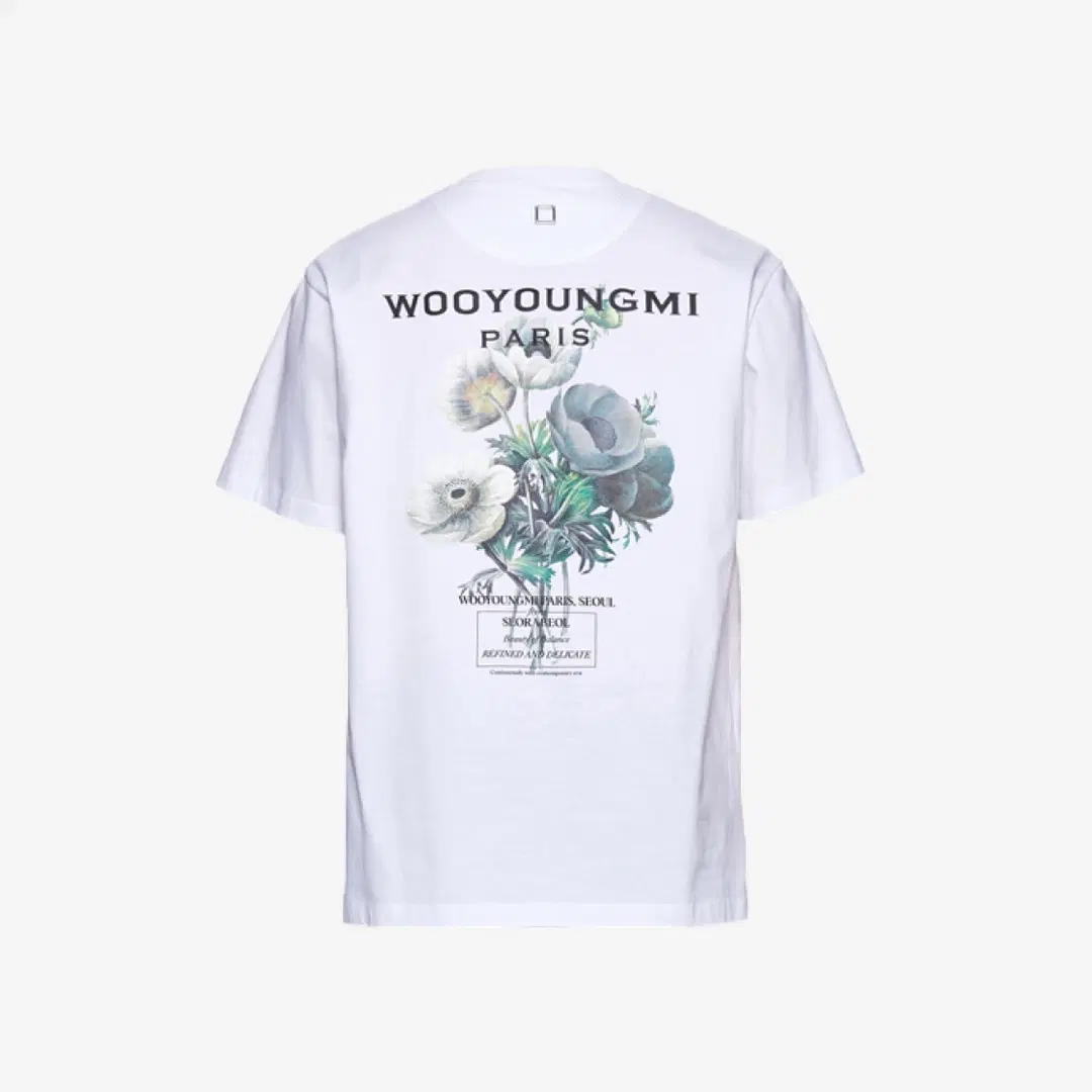 Wooyoungmi Wooyoungmi Flower Print Back Logo T-Shirt White - 23FW