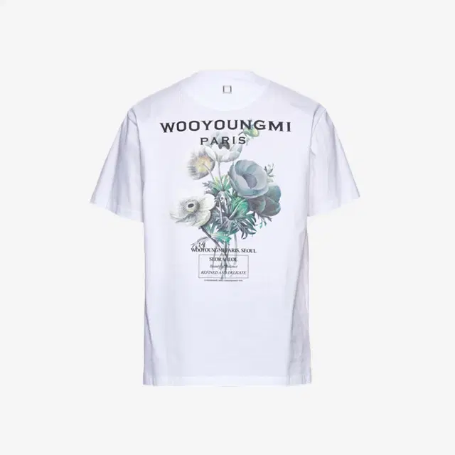 Wooyoungmi Wooyoungmi Flower Print Back Logo T-Shirt White - 23FW - view 1