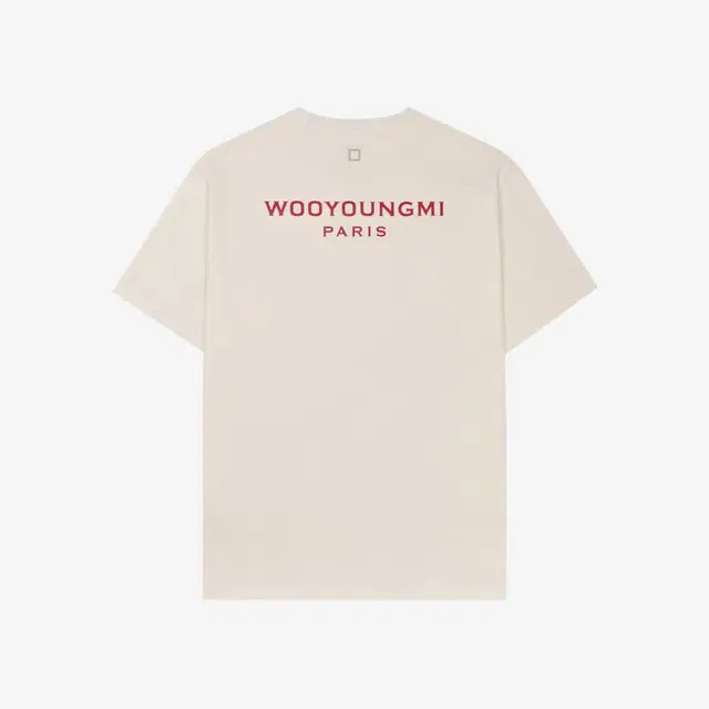 Wooyoungmi Wooyoungmi Red Back Logo T-Shirt Ivory - 22SS - view 1
