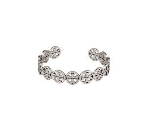 Buy Tory Burch Logo Cuff Bracelet Silver-Tone at Sasom – Authentic and Ready to Ship