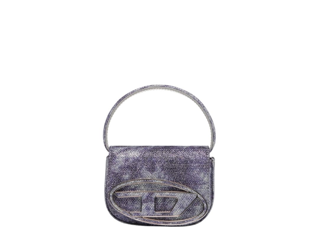 Diesel Diesel 1DR Xs Iconic Mini Bag In Shimmer Fabric Blue