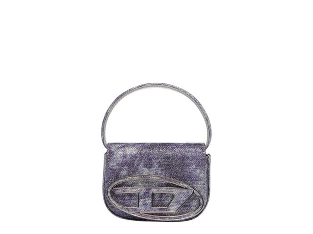 Diesel Diesel 1DR Xs Iconic Mini Bag In Shimmer Fabric Blue - view 1