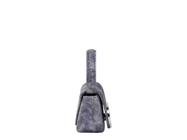 Diesel Diesel 1DR Xs Iconic Mini Bag In Shimmer Fabric Blue - view 2
