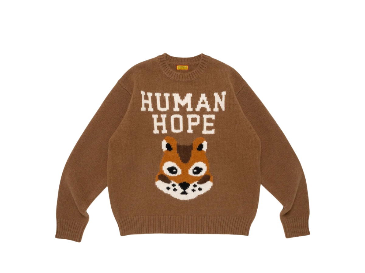 Human Made Human Made X J-Hope Human Hope Low Gauge Knit Brown
