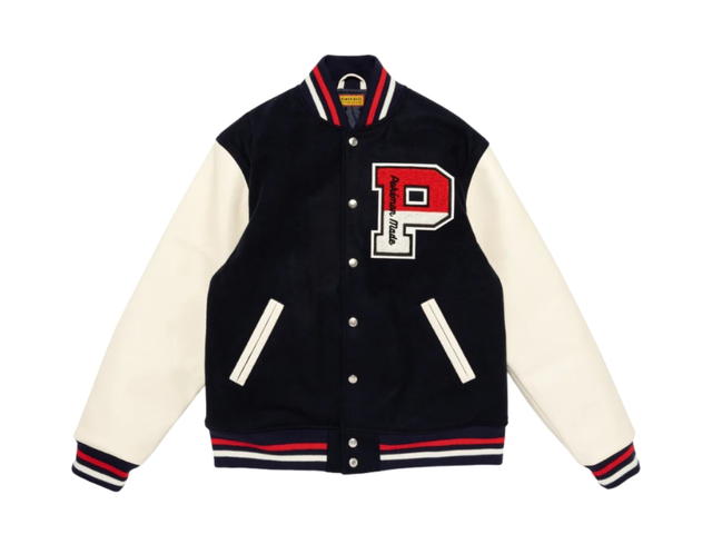 Human Made Human Made x Pokemon Pokemon Made Varsity Jacket Navy - view 1