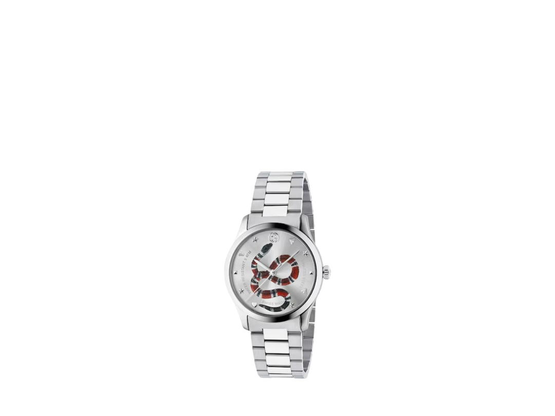 Gucci Gucci G-Timeless Watch 38mm Colored Snake Silver