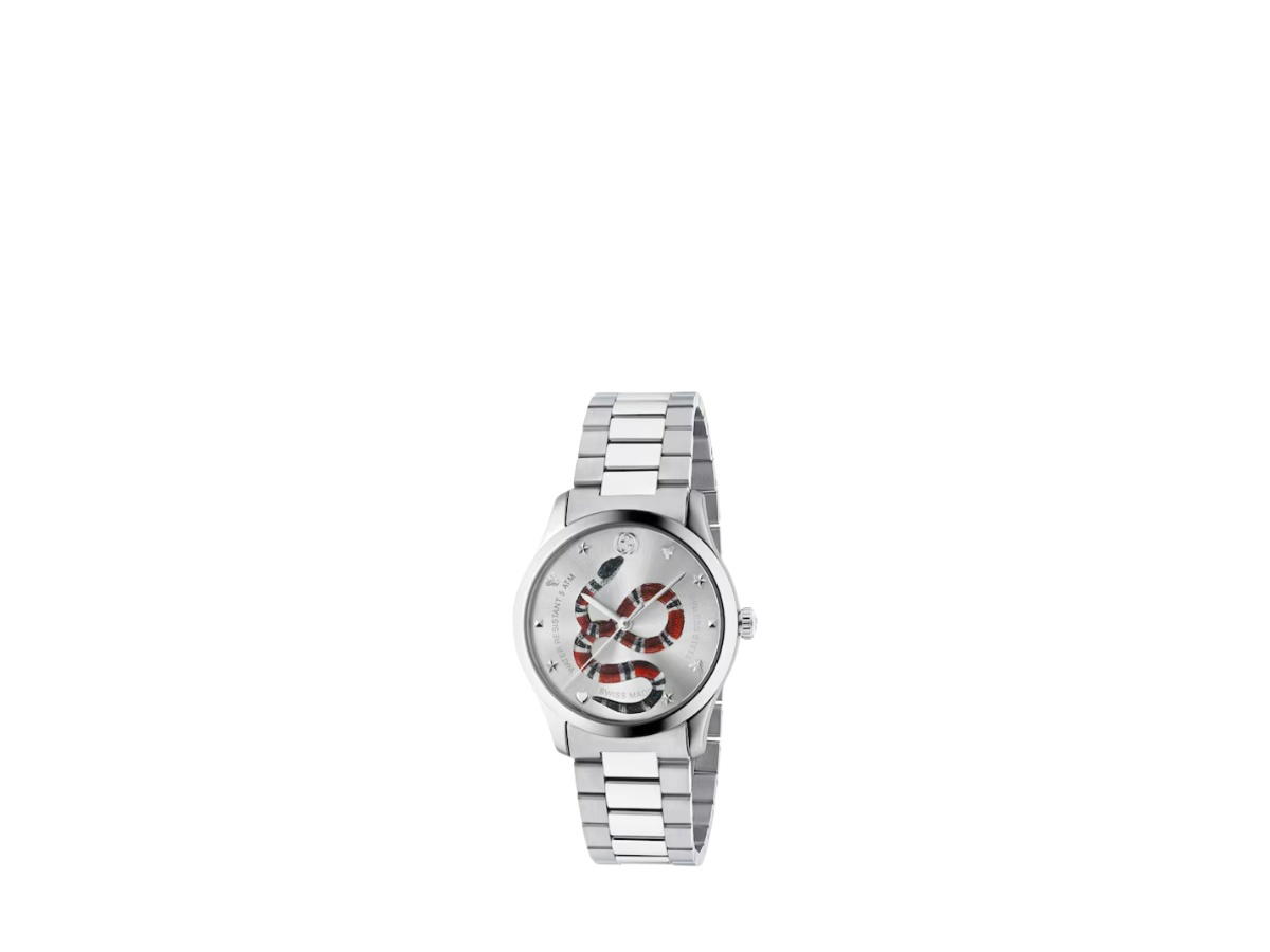 Gucci Gucci G-Timeless Watch 38mm Colored Snake Silver