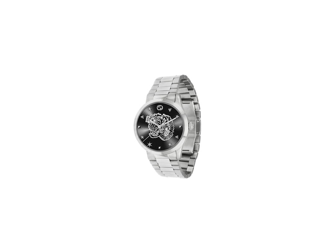 Gucci Gucci G-timeless Tiger Black Dial Stainless Steel Watch Black