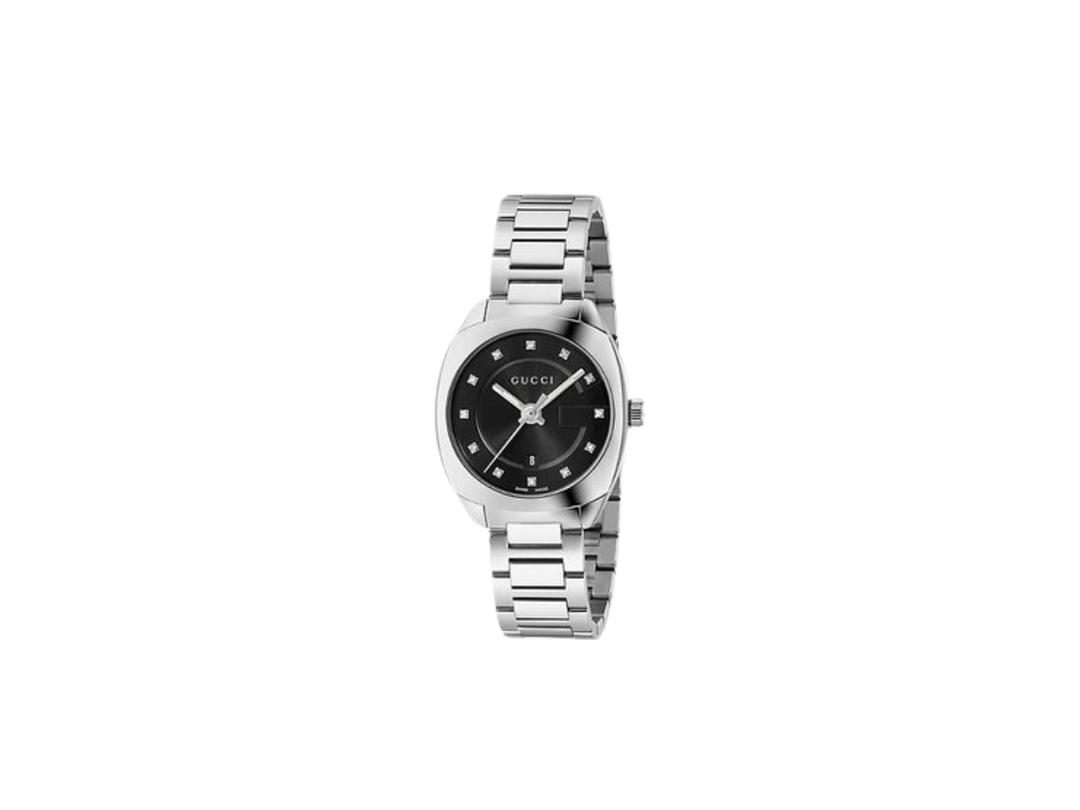 Gucci Gucci GG2570 Stainless Steel And Diamond Watch Black