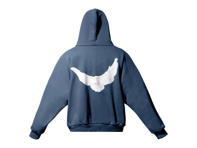 Yeezy Yeezy Gap Dove Shrunken Hoodie Dark Blue - view 2