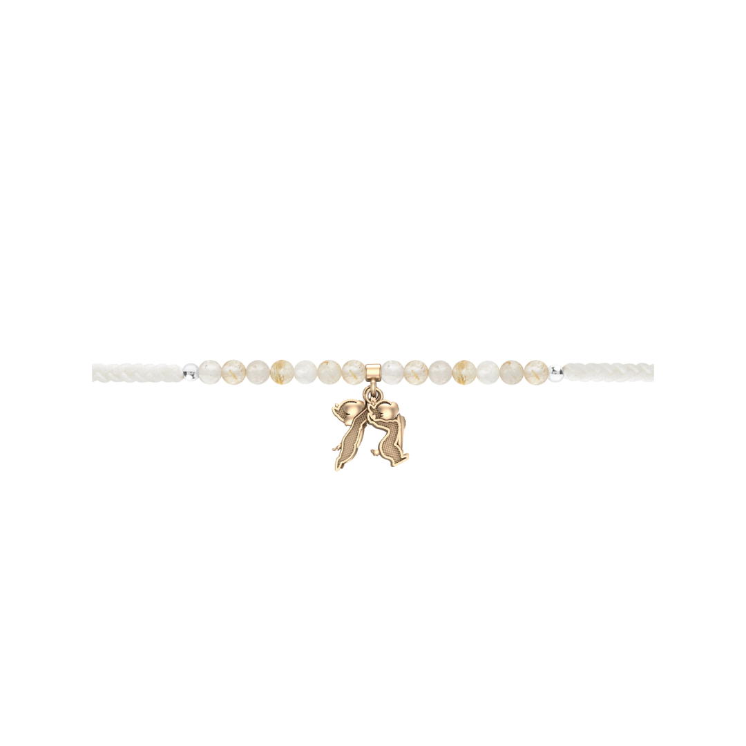 RAVIPA Yellow Gold Golden Rutile Chip&Dale Bracelet