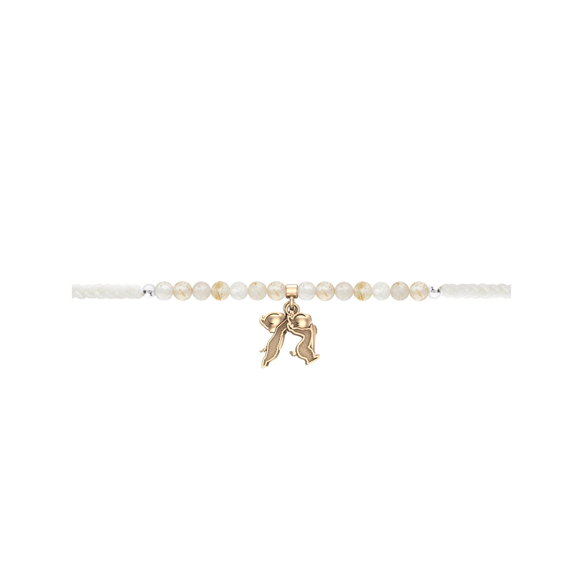 RAVIPA Yellow Gold Golden Rutile Chip&Dale Bracelet
