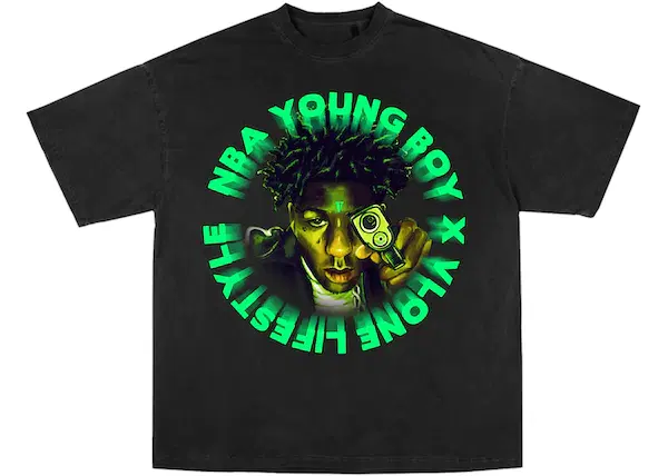 Buy YoungBoy NBA x Vlone Cross Roads Tee Black at Sasom – Authentic and Ready to Ship