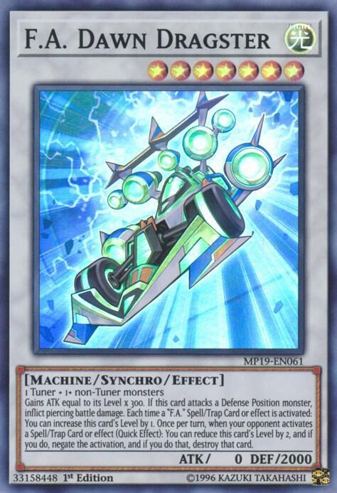 YuGiOh YuGiOh F.A. Dawn Dragster Super Rare [MP19-EN061] - 2019 Gold Sarcophagus Tin Mega Pack