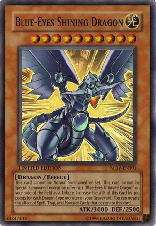 YuGiOh YuGiOh Blue-Eyes Shining Dragon Super Rare [MOV-EN001] - Yu-Gi-Oh! The Movie Promo Set