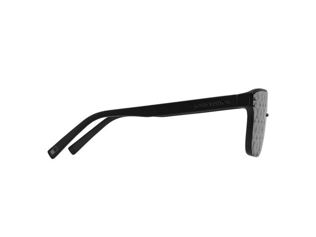 Louis Vuitton Louis Vuitton Waimea Sunglasses In Black Frame With Silver-Color Monogram-Patterned Lenses - view 3