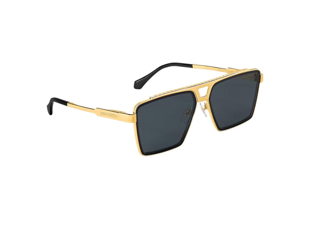Louis Vuitton Louis Vuitton 1.1 Evidence Metal Square Sunglasses Black Gold